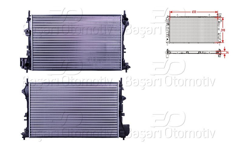 SU RADYATORU MEKANIK MT 650X398X34