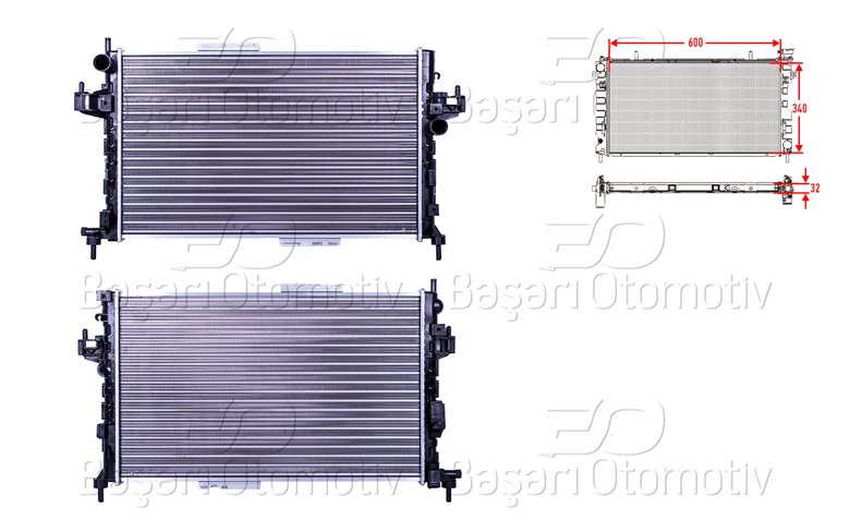 SU RADYATORU MEKANIK MT 600X340X32