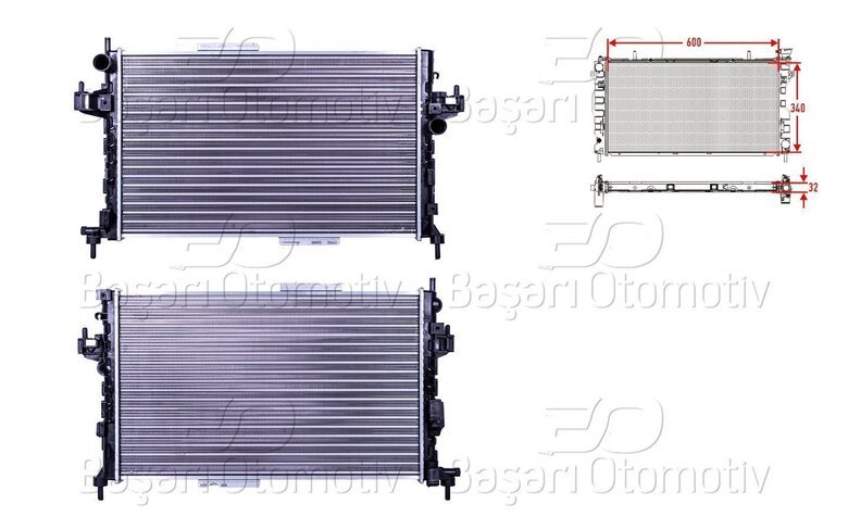 SU RADYATORU MEKANIK MT 600X340X32