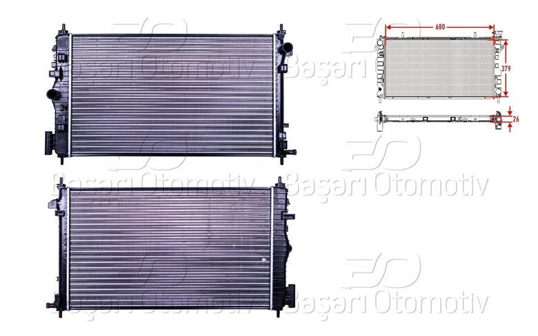 SU RADYATORU MEKANIK MT 680X379X26