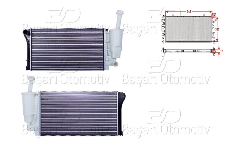 SU RADYATORU MEKANIK MT 548X317X17