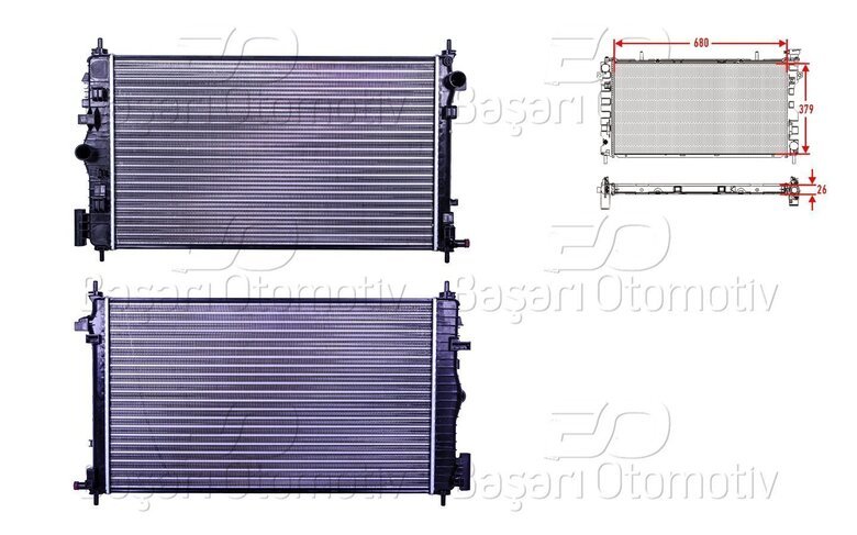 SU RADYATORU MEKANIK MT 680X379X26