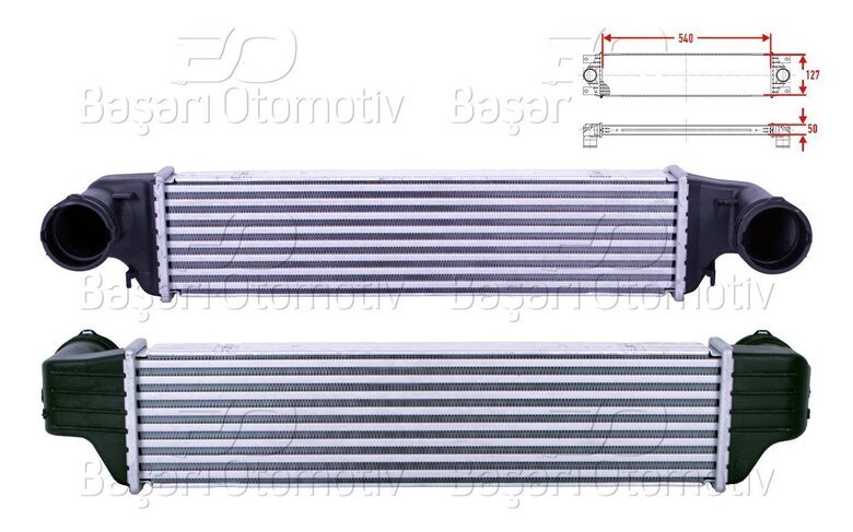 TURBO RADYATORU (INTERCOOLER) 540X127X50