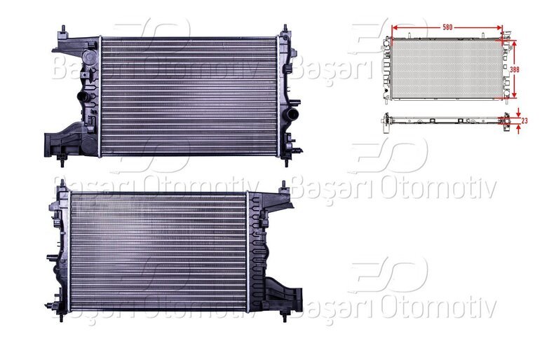 SU RADYATORU MEKANIK MT 580X388X23