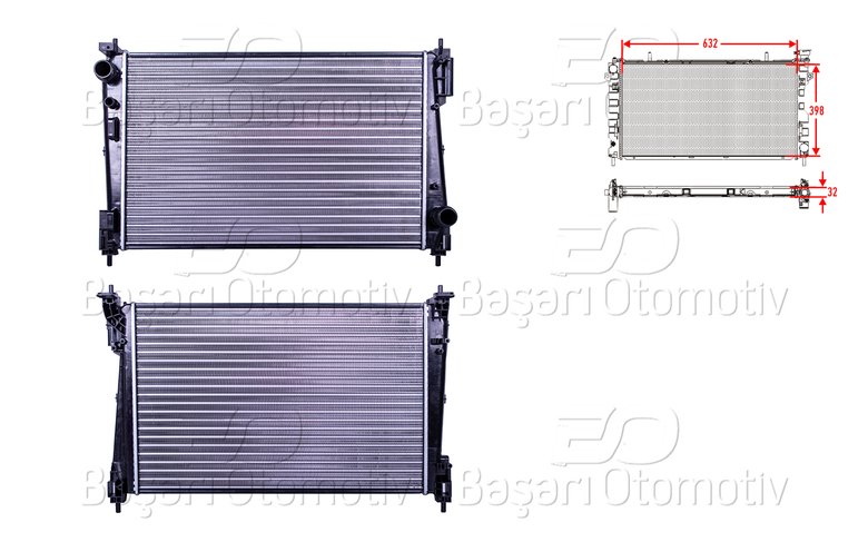 SU RADYATORU MEKANIK MT 632X398X32