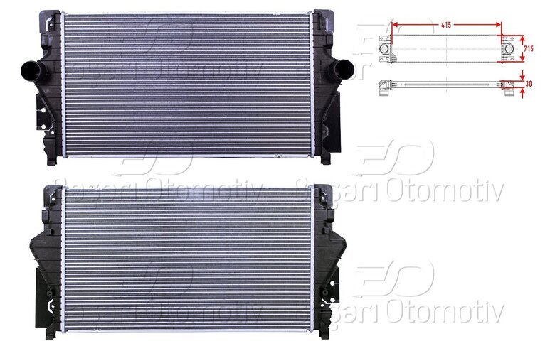 TURBO RADYATORU (INTERCOOLER) 415X715X30