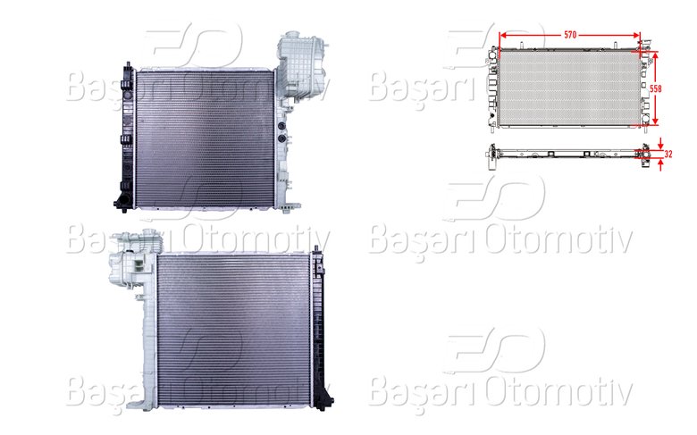 SU RADYATORU BRAZING MT 570X558X32