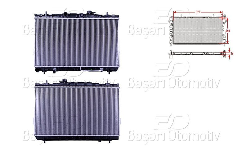 SU RADYATORU BRAZING AT 375X660X16 MM