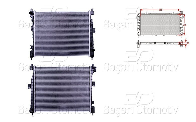 SU RADYATORU BRAZING MT 635X526X26