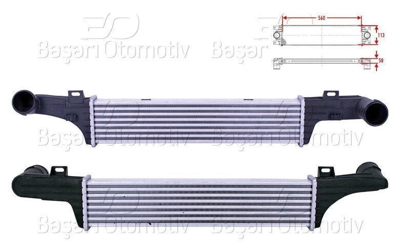 TURBO RADYATORU (INTERCOOLER) 560X113X50