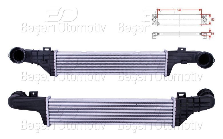 TURBO RADYATORU (INTERCOOLER) 560X113X50