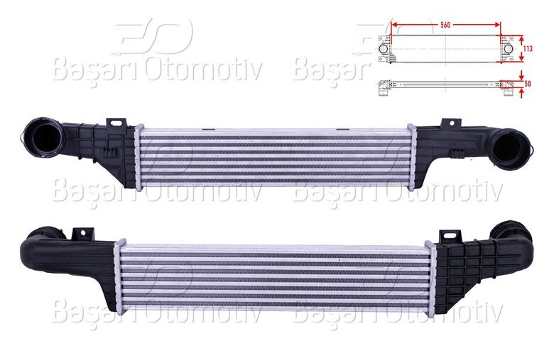 TURBO RADYATORU (INTERCOOLER) 560X113X50