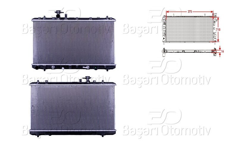 SU RADYATORU BRAZING AT 375X710X16 MM