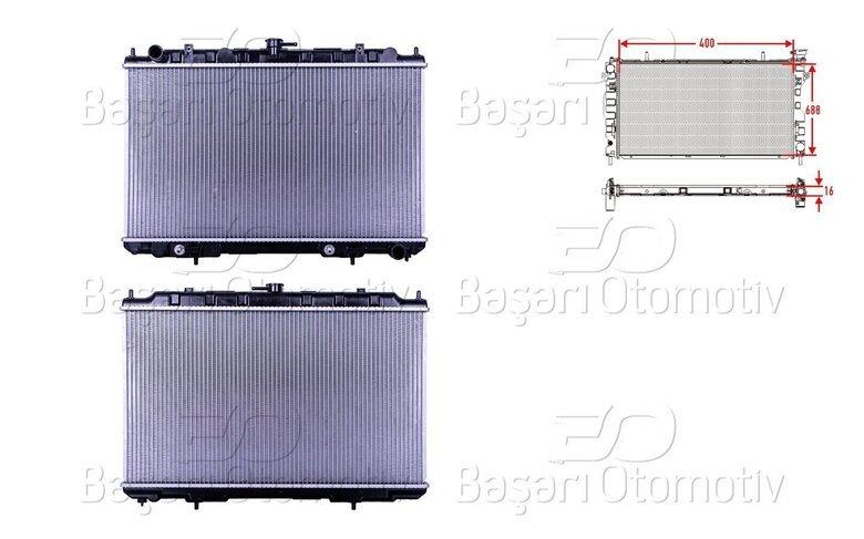 SU RADYATORU BRAZING AT 400X688X16