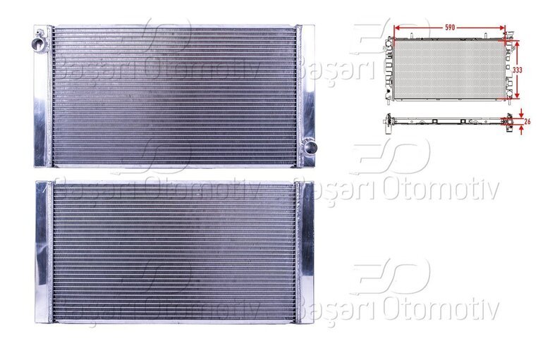 SU RADYATORU BRAZING MT 590X333X26