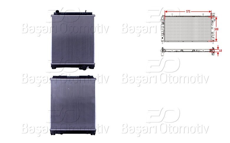 SU RADYATORU BRAZING MT 575X508X48 CERCEVESIZ