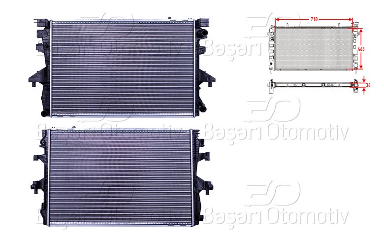 SU RADYATORU MEKANIK MT-AT 710X463 MM