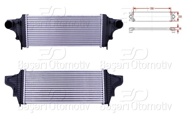 TURBO RADYATORU (INTERCOOLER) 550X233X50