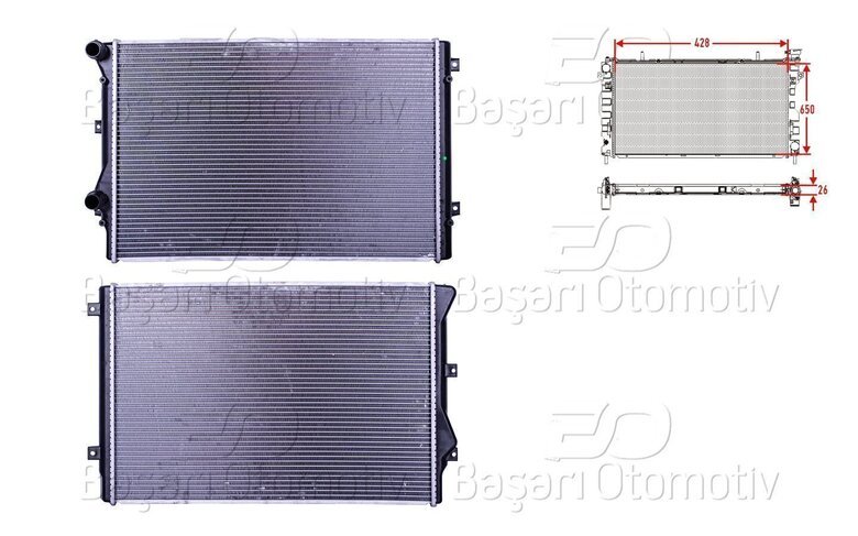 SU RADYATORU BRAZING MT 428X650X26 MM