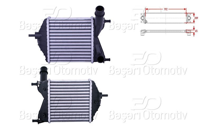 TURBO RADYATORU (INTERCOOLER) 192X209X65