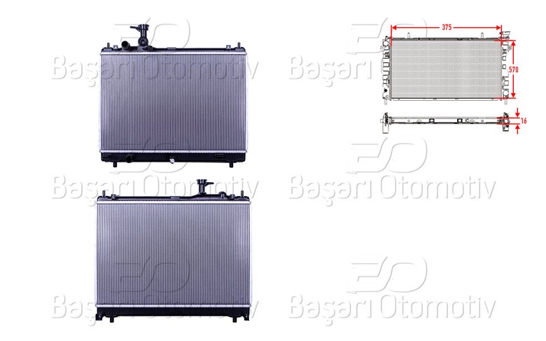 SU RADYATORU BRAZING MT 375X570X16