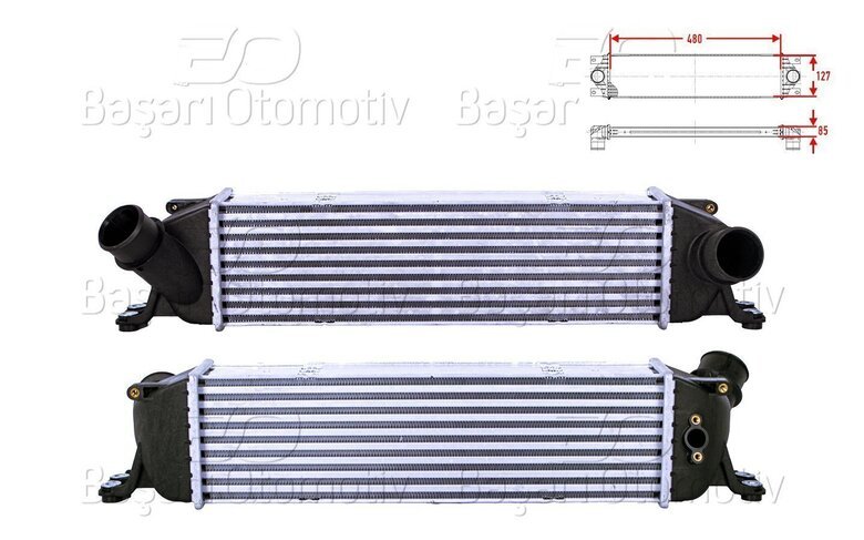 TURBO RADYATORU (INTERCOOLER) 480X127X85