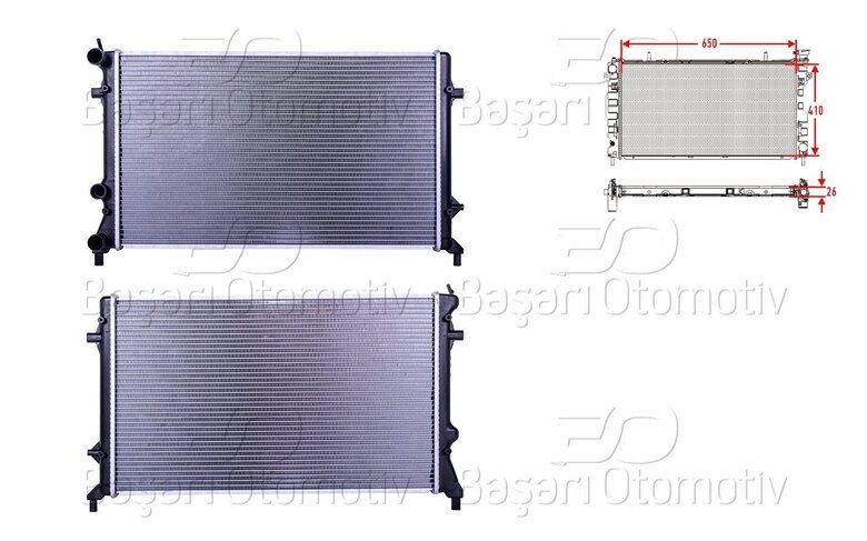 SU RADYATORU BRAZING MT 650X410X26 MM