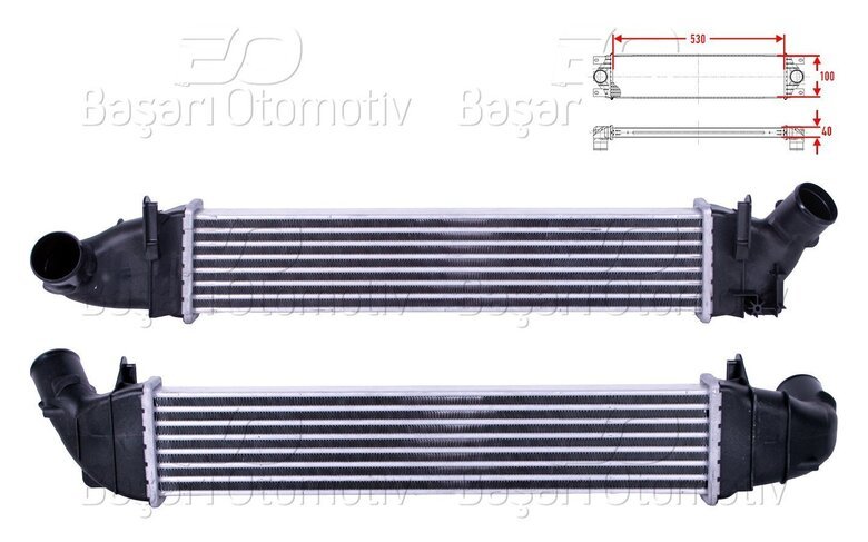 TURBO RADYATORU (INTERCOOLER) 530X100X40