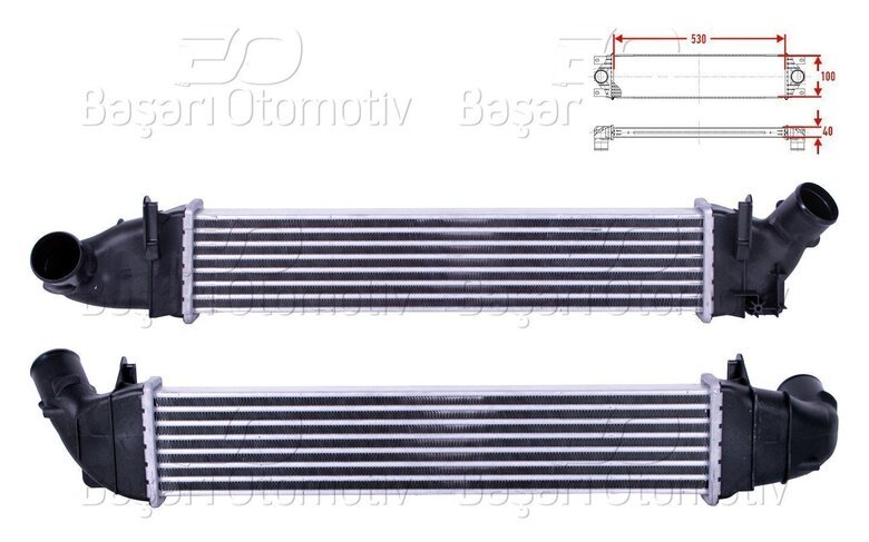 TURBO RADYATORU (INTERCOOLER) 530X100X40