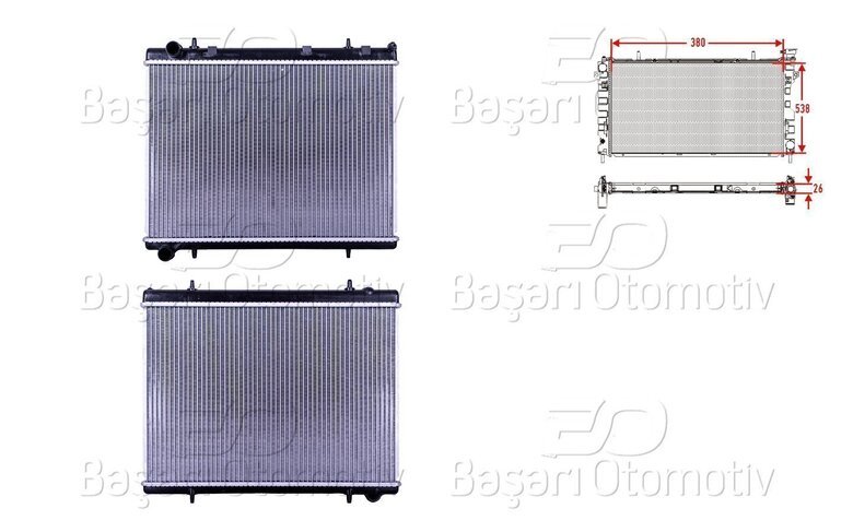 SU RADYATORU BRAZING MT 380X538X26 MM