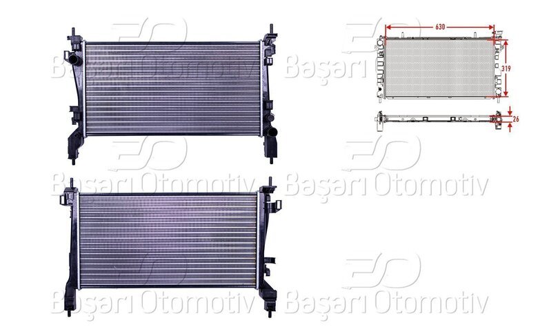 SU RADYATORU MEKANIK MT 630X319X26 MM