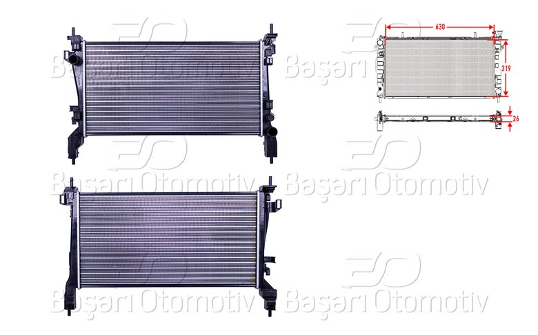 SU RADYATORU MEKANIK MT 630X319X26 MM