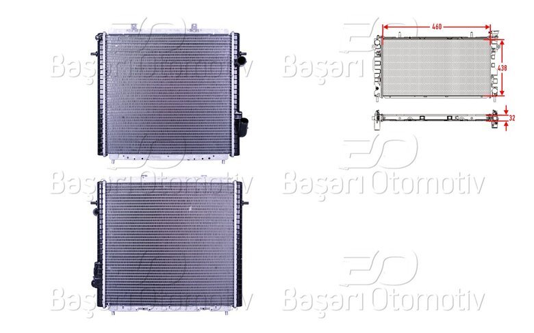 SU RADYATORU BRAZING MT 460X438X32