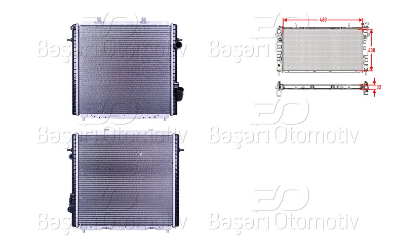 SU RADYATORU BRAZING MT 460X438X32