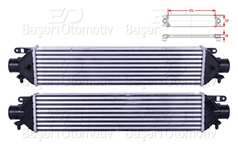TURBO RADYATORU (INTERCOOLER) 574X127X50