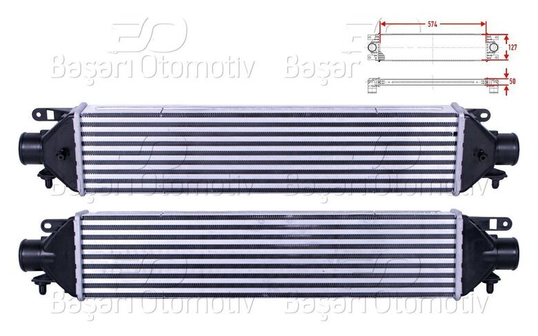 TURBO RADYATORU (INTERCOOLER) 574X127X50