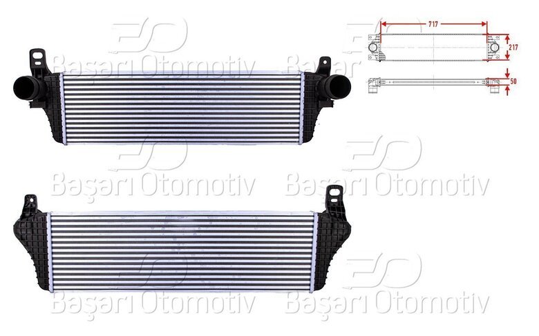 TURBO RADYATORU (INTERCOOLER) 717X217X50