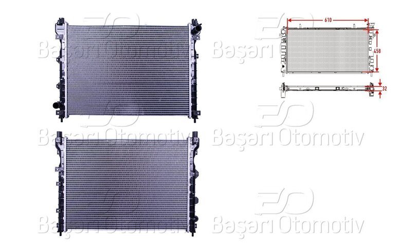 SU RADYATORU BRAZING MT 610X458X32