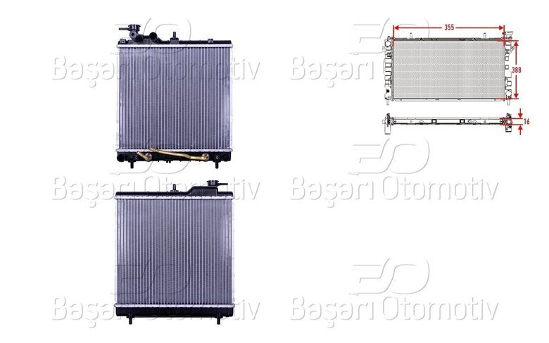 SU RADYATORU BRAZING AT 355X388X16
