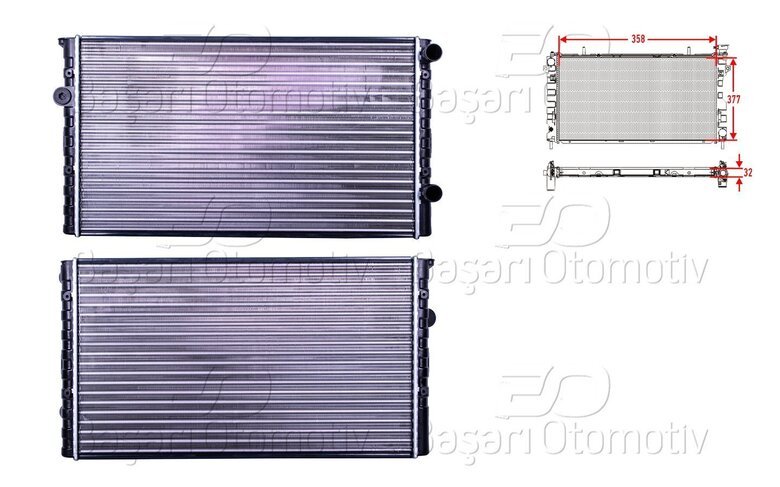 SU RADYATORU MEKANIK MT-AT 358X377 MM