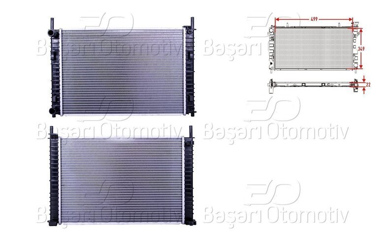SU RADYATORU BRAZING MT 499X349X22 MM