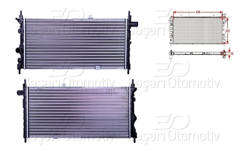 SU RADYATORU MEKANIK MT 630X322X34