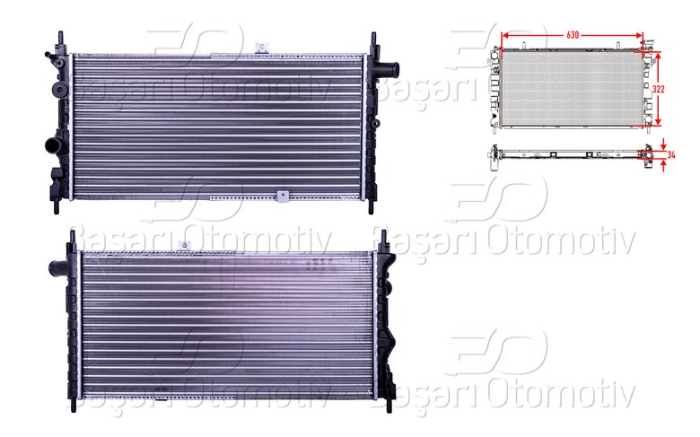 SU RADYATORU MEKANIK MT 630X322X34