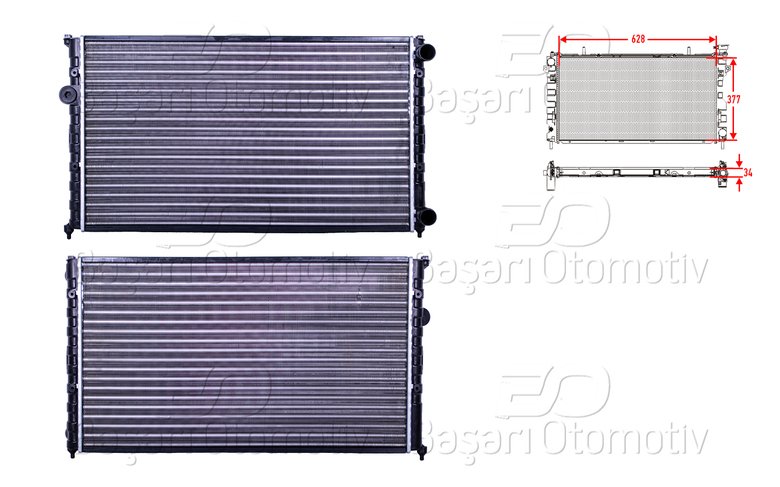 SU RADYATORU MEKANIK MT 628X377 MM