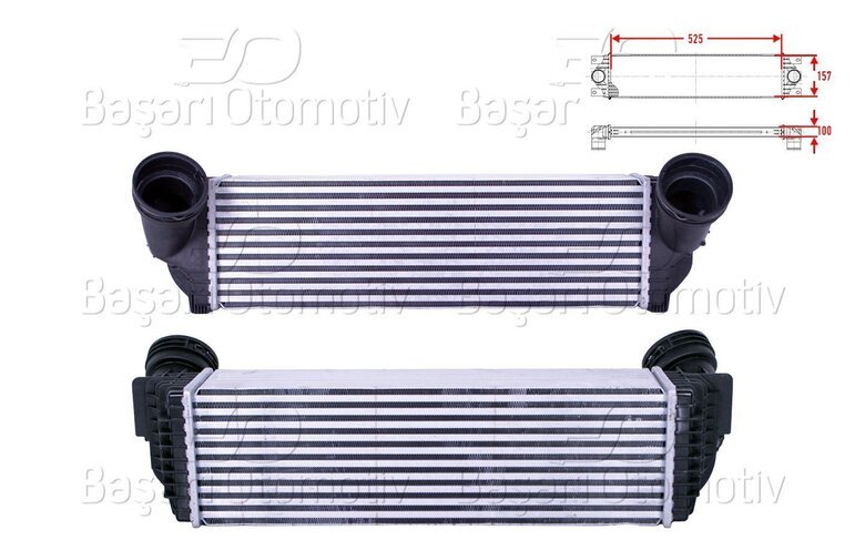 TURBO RADYATORU (INTERCOOLER) 525X157X100