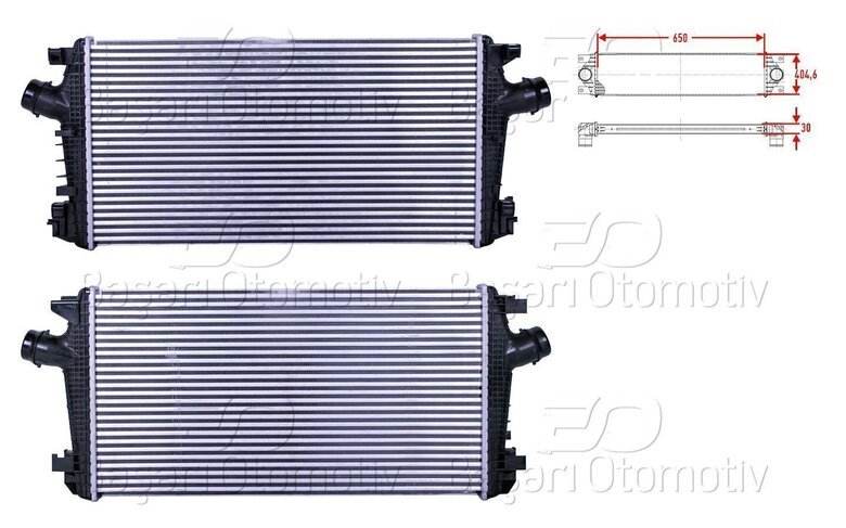 TURBO RADYATORU (INTERCOOLER) 650X404,6X30