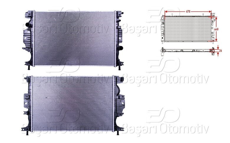 SU RADYATORU BRAZING MT-AT 670X448X26