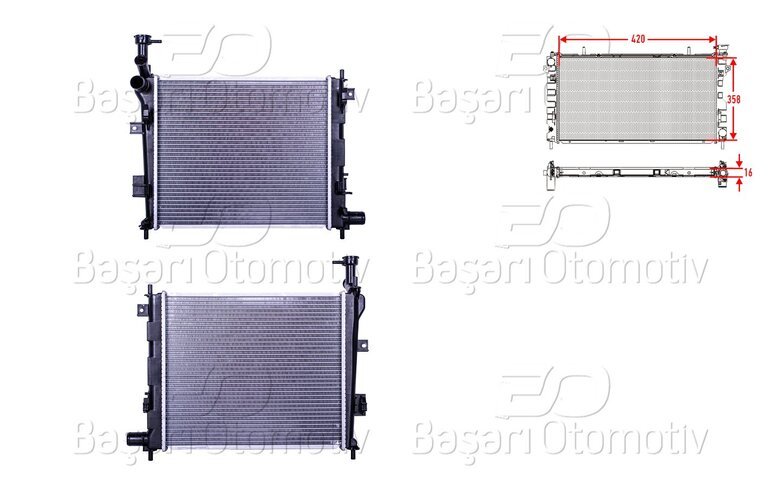 SU RADYATORU BRAZING MT 420X358X16 MM