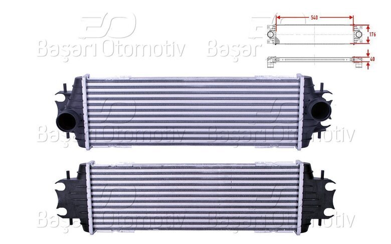 TURBO RADYATORU (INTERCOOLER) 540X172X40