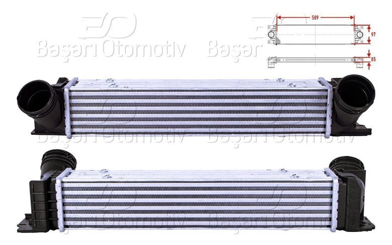 TURBO RADYATORU (INTERCOOLER) 509X97X85